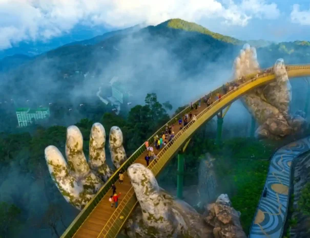 Golden Bridge Ba Na Hills Danang Vietnam tour
