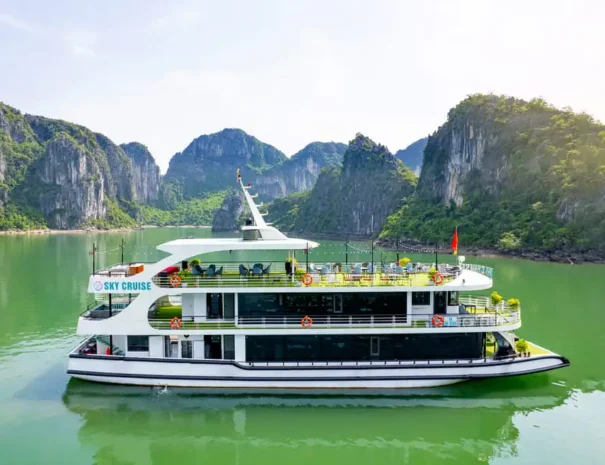 Halong Bay cruise limestone islands Vietnam